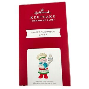 2021 Hallmark “Sweet Snowman Baker” Keepsake Ornament Club Member Exclusive